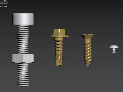 Screw nut 3D model