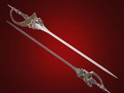 Sword Rapier - low poly Low-poly 3D model