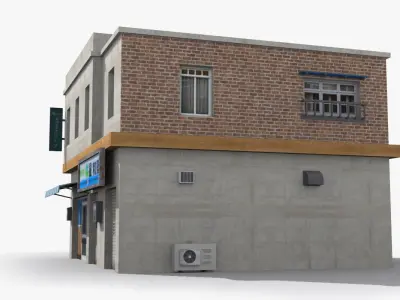 Japanese House x16 Low-poly 3D model