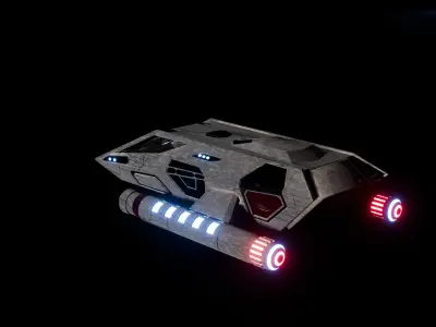 Star Trek Shuttle Low-poly 3D model