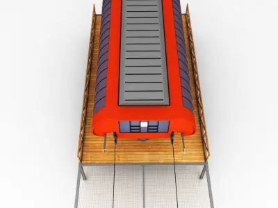 Ski lift station 3D model