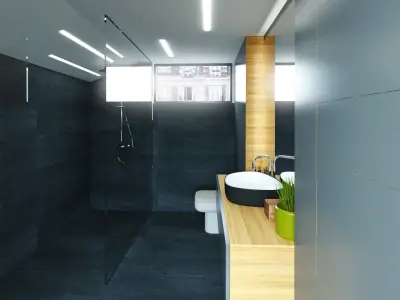 Bathroom design Low-poly 3D model purchase