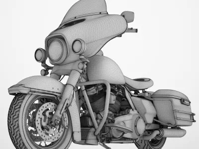 Classic Motorcycle 01 3D model