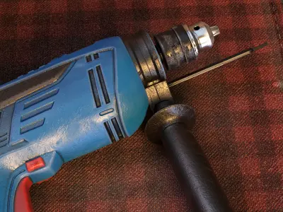 Impact Drill Low-poly 3D model
