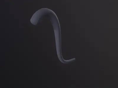 Cat Tail 3D Model Low-poly 3D model