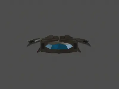 Spaceship Low-poly 3D model get