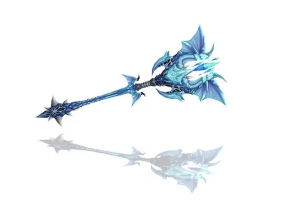 Dragon Scales Scepter Low-poly 3D model