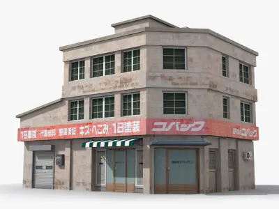Japanese House x17 Low-poly 3D model purchase