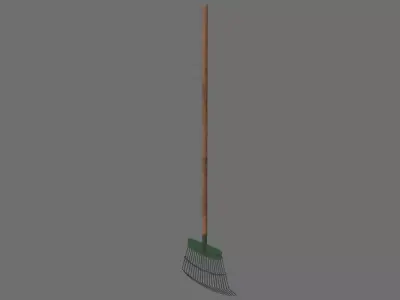Rake 1B Low-poly 3D model