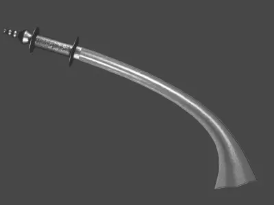 Indian Khora sword Low-poly 3D model