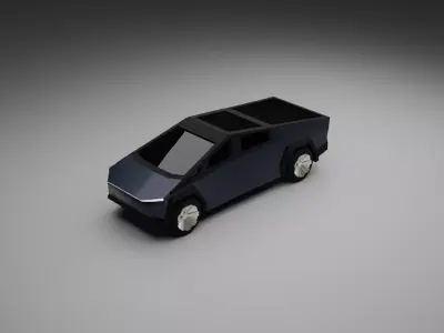 Cybertruck Low-Poly Game-ready Low-poly 3D model