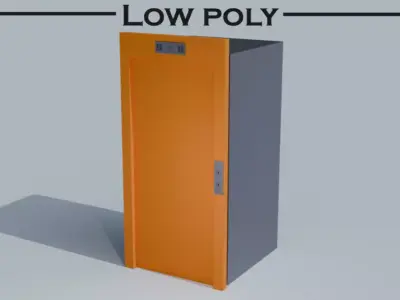 Simple elevator Low-poly 3D model