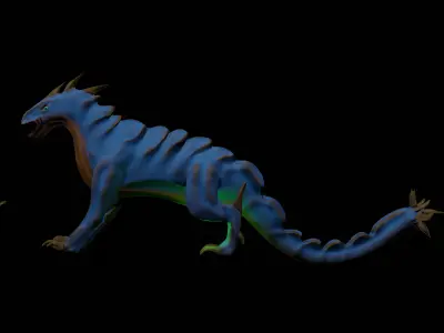 dragon Low-poly 3D model get