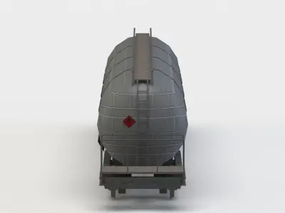 Train wagon Low-poly 3D model