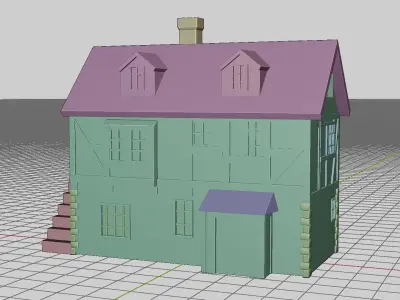 3D Medieval House Village 3 3D model