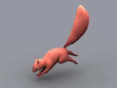 rigged  animated squirrel chipmunk  chippy  Low-poly 3D model
