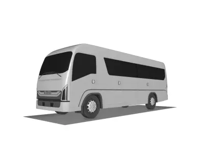 ISUZU NPR XD Microbus Modern Executive Shuttle Low-poly 3D model