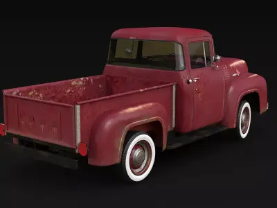 F-100 Rusted 3D model