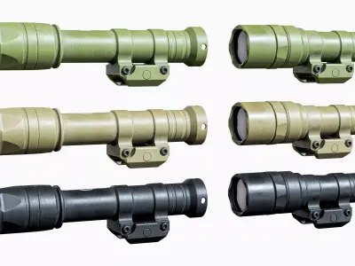 Flash Iight SureFire bundle 3D Model Pack
