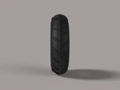 Front wheel from Mud dragster 3D model