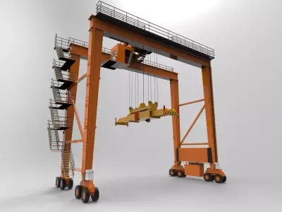Straddle Crane Low-poly 3D model