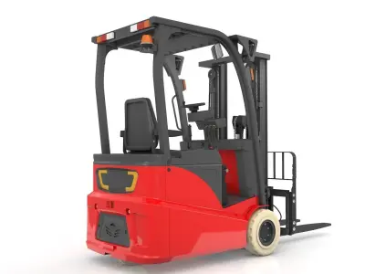 Mini Forklift Rigged and Animated 3D model