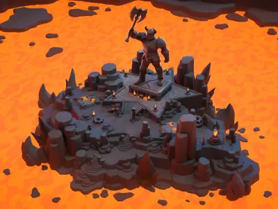 Inferno World FREE Free low-poly 3D model