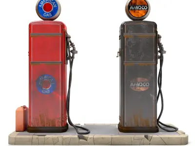 Old Gas Pump 3D model