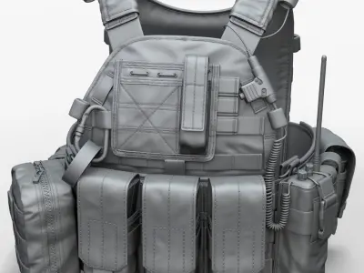 Zbrush Military Vest 3D model