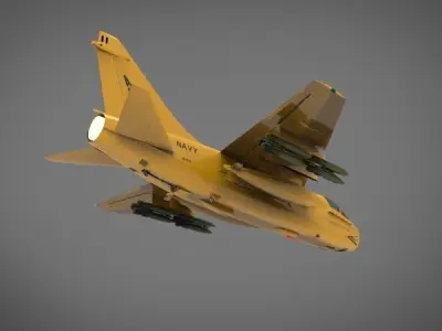 A 7E Corsair II 3D model buy