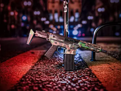 Small Rifle For Game- AR-VR Low-poly 3D model