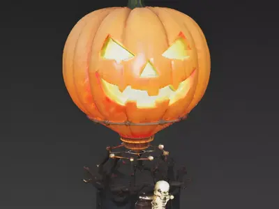 Hollow Harvest Balloon 3D Model Low-poly 3D model
