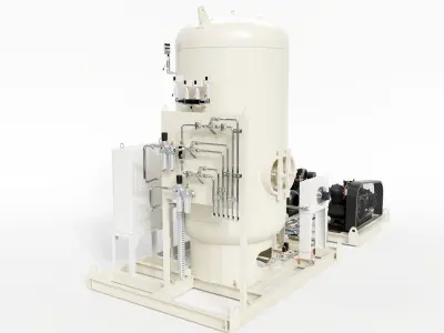 Industrial equipment refrigeration pressure  3D model