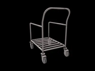 medical trash cart 3D model