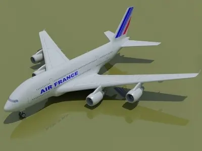 Air France 3D Model Airbus A380 3D model