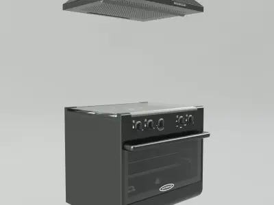 Oven stove A1 3D model