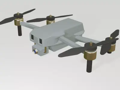 Quadcopter with camera for photography 3D model