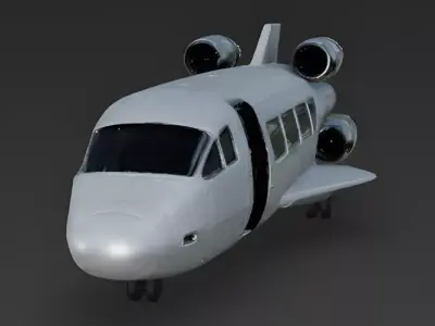 Realistic Vector Shuttle 3D Model Low-poly 3D model