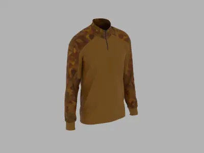 Military T-shirt Low-poly 3D model