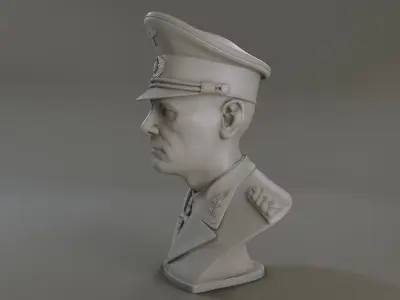 Erwin Rommel Bust 3D print model