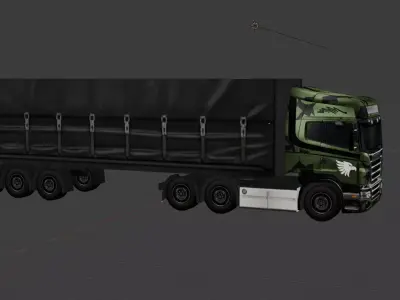 Low Poly European Cargo Truck 8x4 Low-poly 3D model by Elevate3DCreations - Low-poly