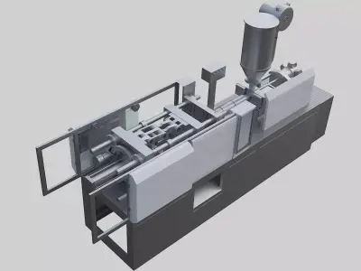 Plastic Injection Molding Machine 3D model