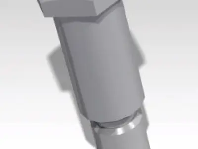 Bolt metal cylinder Free 3D model