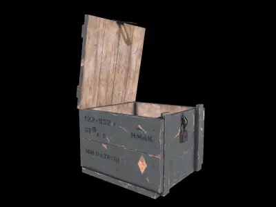 Army Crate 1 Low Poly Low-poly 3D model