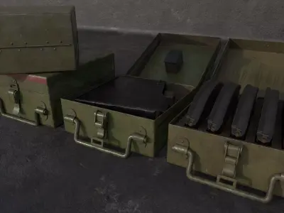 Ammo box for 31M and 36M Solothurn Low-poly 3D model
