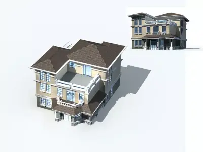 Villa two story house 3D model
