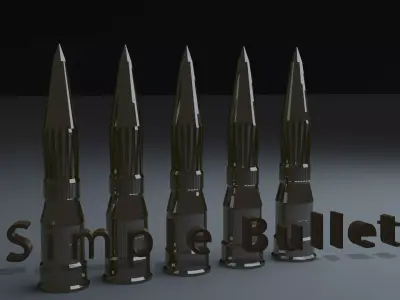 This is a regular noncaliber bullet was made using Blender 3D  3D model