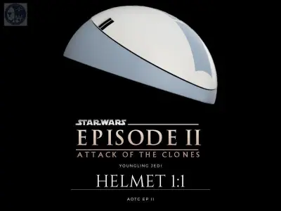 star wars AOTC youngling training jedi hemet for cosplay  3D print model