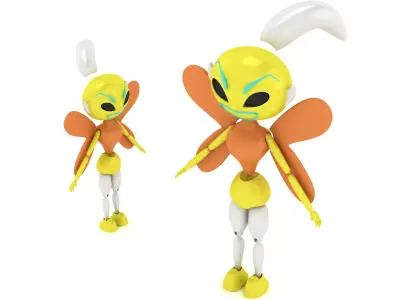Stylized Ant Droid Figures 3D print model