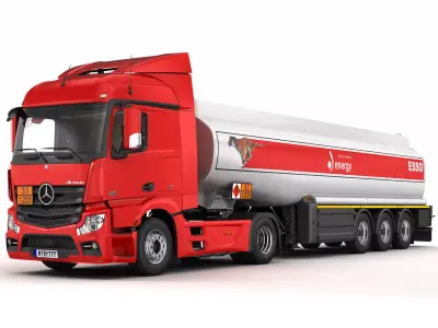 Mercedes Actros Tanker Truck 3D model